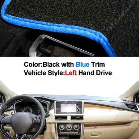 LHD Blue Чехол для приборной панели автомобиля, накидка для Mitsubishi Xpander, автомобильный внутренний коврик для приборной панели, коврик для приборной панели, подушка для защиты от солнца - Название цвета: LHD Blue