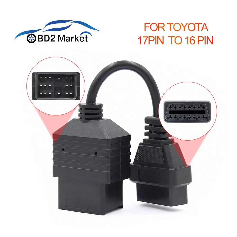 Для TOYOTA 17 Pin и для TOYOTA 22 Pin до 16 Pin OBD OBDII автомобильный диагностический адаптер OBD2 разъем удлинитель