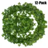 12pcs 2M Artificial Ivy green Leaf Garland Plants Vine Fake Foliage Home Decor Plastic Rattan string Wall Decor Artificial Plant ► Photo 2/6