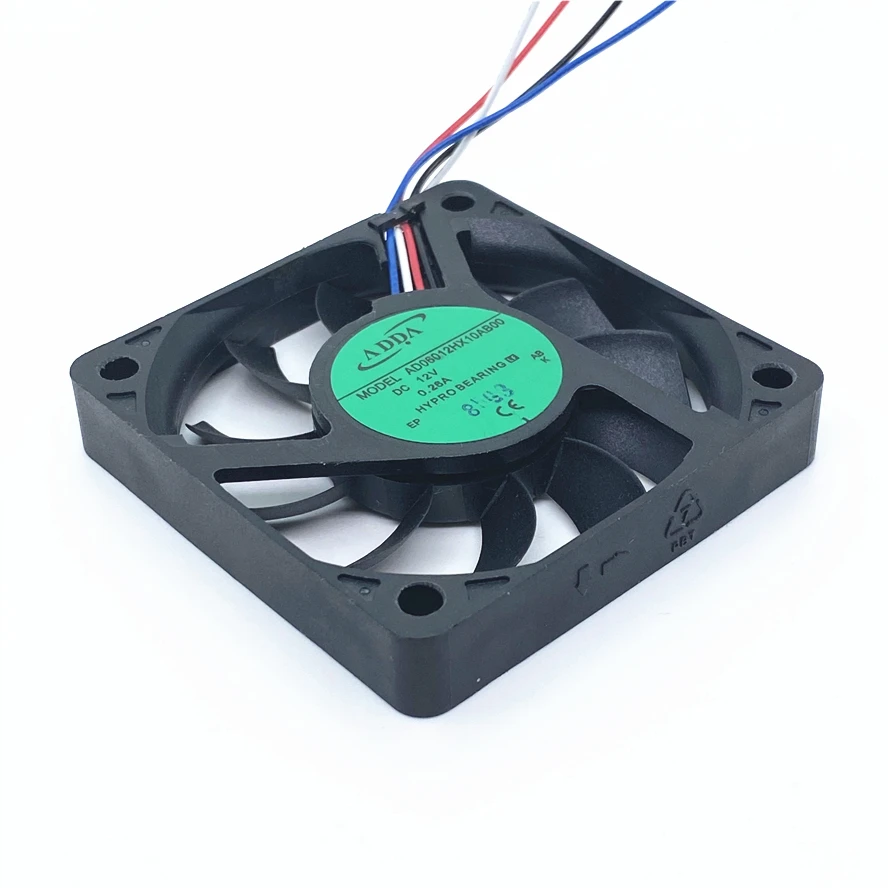 Adda-ventilador de Refrigeração com Rolamento Hypro Silence Ultrafino Ventilador Pwm de Pinos 60x60x10 mm 60 mm 60x60x10 mm Ad06012hx10ab00 - Imagem 4
