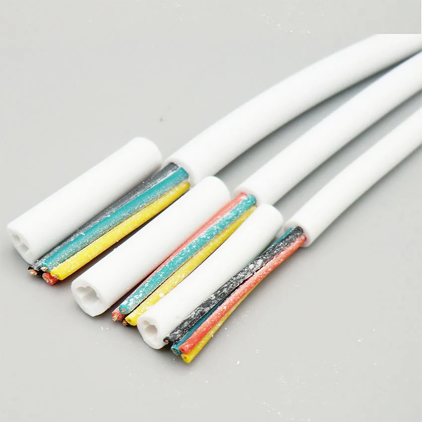 Белый провод с мягкой оболочкой 4 жильный кабель 0 12 2 27 24 мм² 22AWG экструдирующая
