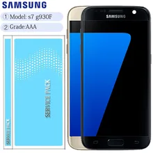 5,1 ''Супер AMOLED lcd с рамкой для SAMSUNG Galaxy S7 плоский дисплей G930 G930F сенсорный экран дигитайзер