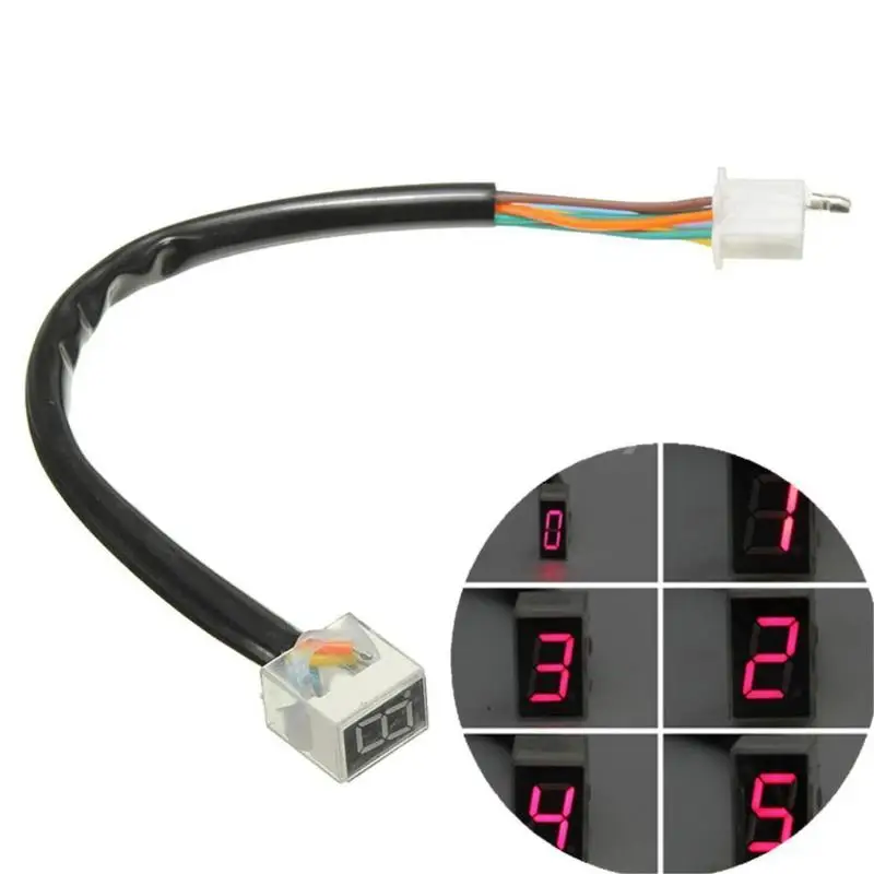 

Universal Motorcycle Color Coded Wiring LED Digital Gear Indicator Display Waterproof Panel Shift Lever Sensor