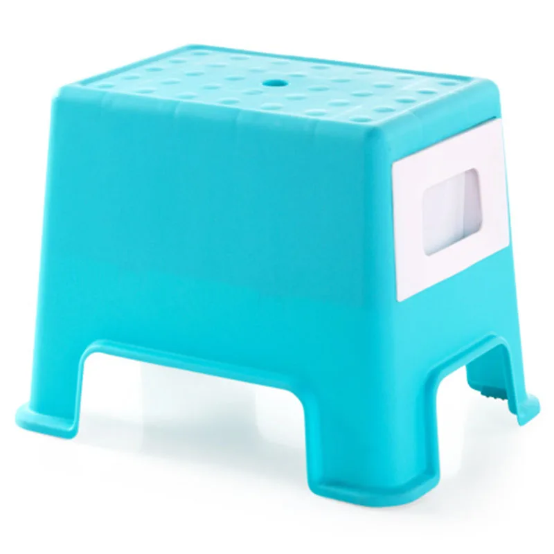 

Big deal Plastic Stool Changing His Shoes Small Bench,People Can Sit Stool Multifunctional Storage Stool Blue