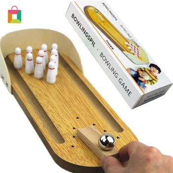 

Wooden Mini Bowling Board Game Children's Educational Toys Family Parent-child Interaction Family Handicraft Toys Cozy