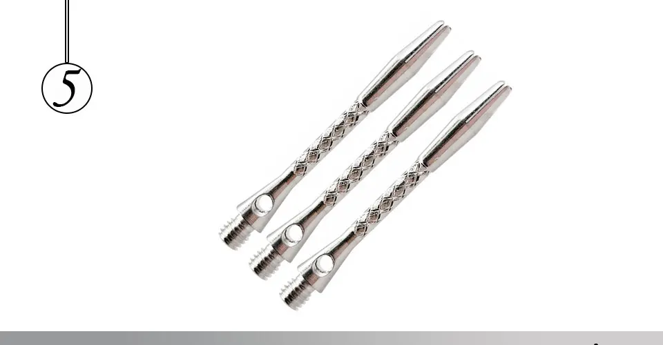 Easytoday 24Pcsset Darts Accessories High Quality Darts Shafts Aluminum Standard 45mm Pattern Black and White Shafts Darts (5)