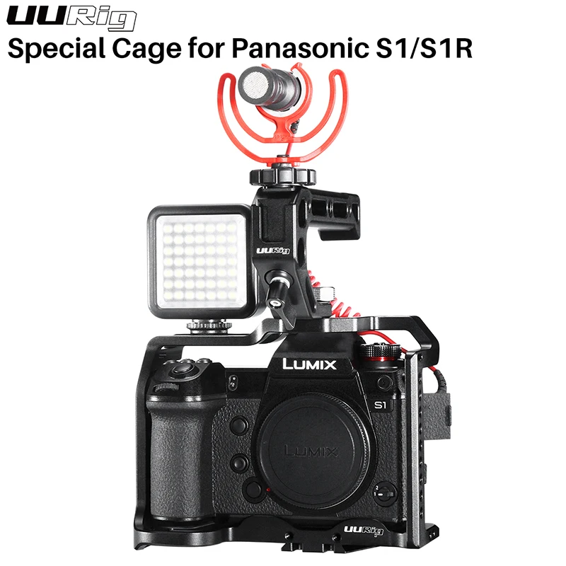 UURig C-S1 камера клетка для Panasonic Lumix S1 S1R защитный корпус видео Vlog клетка Холодный башмак крепление 1/4 3/8 Arca