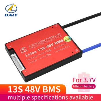 Daly 3.6V 3.7V 13S 48V E-bike Li ion battery 18650 BMS 15A 20A 30A 40A 50A 60A battery BMS Charging Voltage 54.6V With balance