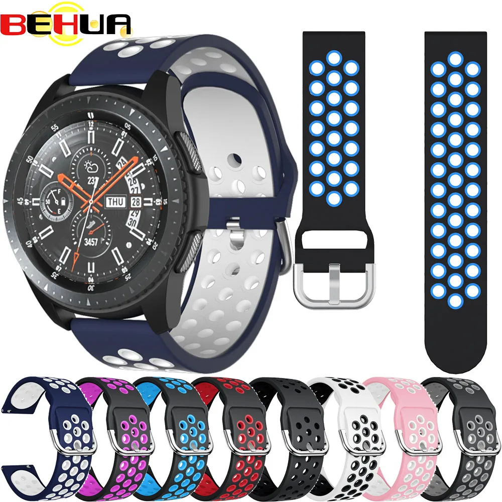 

Ремешок силиконовый для Huawei Watch GT 2 2e, сменный Воздухопроницаемый браслет для часов Gear S3 Frontier Classic, 22 мм