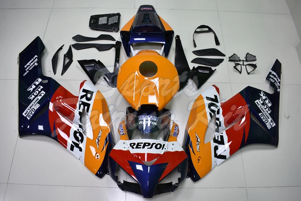 Комплект кузова для Fireblade 2004-2005 синие оранжевые красные Обтекатели Repsol CBR1000RR 04