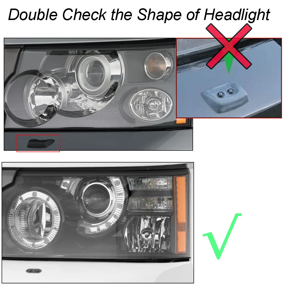 Комплект насадок для передних фар 2 шт./компл. Land Rover Range Sport L320 2013 2012 2011 2010 (левый и