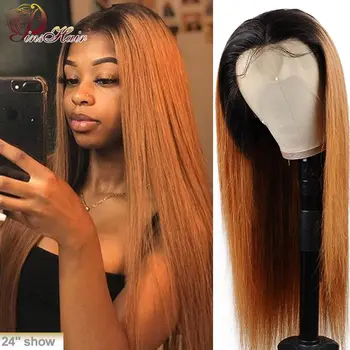 

Blonde Lace Front Wig Peruvian 13X4 Lace Front Wigs Straight Pre Plucked Pinshair Human Hair For Black Women Lace Wig Remy 150