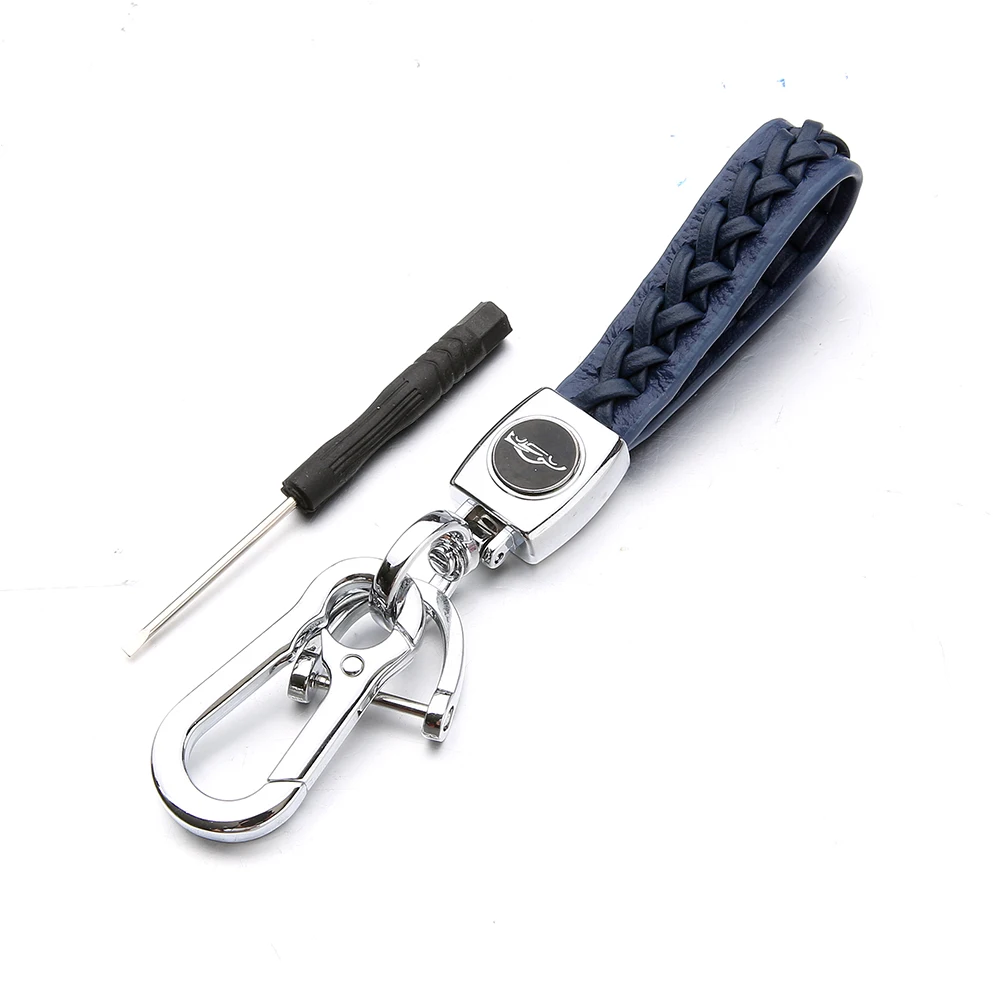 metal key chain ring for Peugeot logo men leather waist hanging high-end gift pendant car accessories keychain