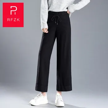 

Rfzk Women's Wide Leg Down Pants Wearing High Waist Thick White Duck Down Loose Straight Winter Warm Cotton Pants Pants Women