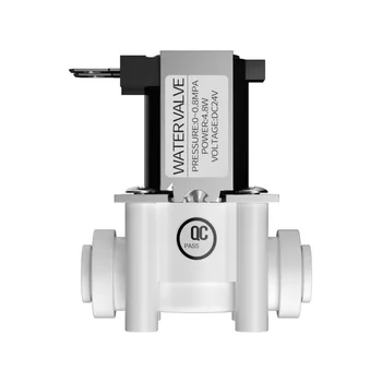 

1/4'' 3/8'' OD PE Tube Plastic NC Solenoid Valve 24V DC Electric Controller Quick Hose Connection for RO Water Osmosis System