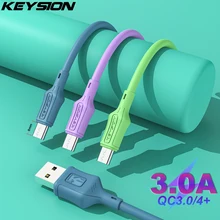 KEYSION 8mm USB Cable Fast Charging Type C Cable for Samsung A52 Charger Data Charge USB C Cable for Xiaomi Redmi Phone USB Cord