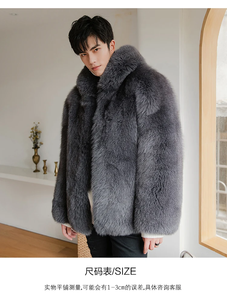 Лидер продаж; Модный дизайн; уличная одежда; очень удобная куртка с натуральным лисьим мехом; Homme; теплая утолщенная Роскошная удобная мягкая мужская куртка с капюшоном