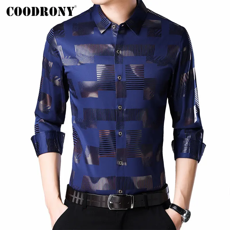 Бренд COODRONY, мужские рубашки с длинным рукавом, хлопковая рубашка, Мужская осенняя одежда, мужские повседневные рубашки, уличная мода, Camisa Masculina 96068