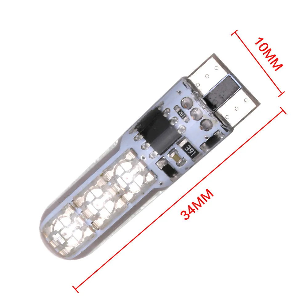 T10 W5W RGB светодиодный силиконовый водонепроницаемый 5050-6SMD габаритные огни с пультом дистанционного управления светодиодный габаритный автомобильный фонарь для чтения купольная лампа 12 В