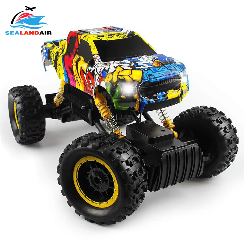 1:12 граффити RC автомобиль 4WD 2,4 ГГц восхождение автомобиля 4x4 высокое Скорость дистанционного Управление вождения Модель внедорожного автомобиля WL игрушки