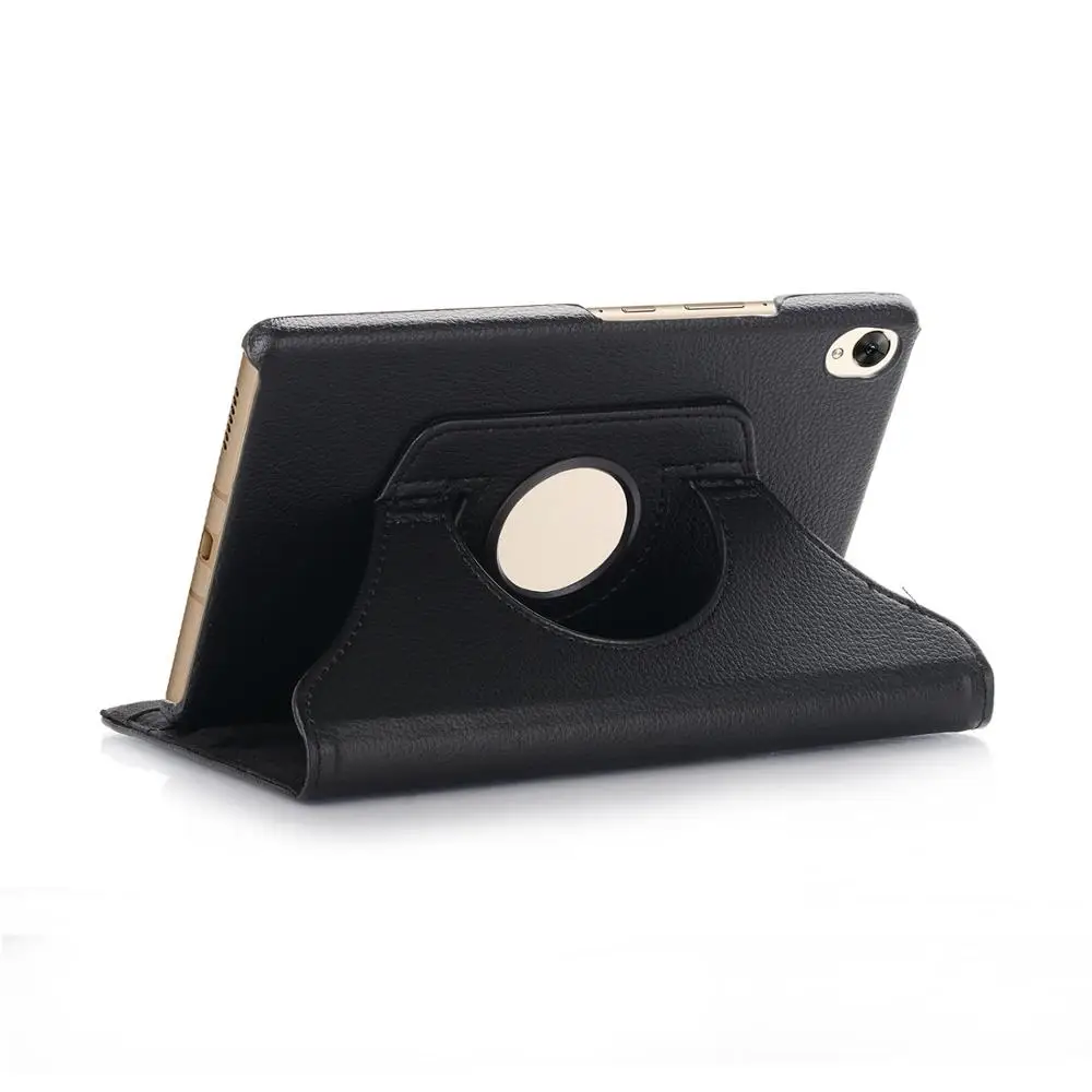 

360 Degree Rotating Flip Stand PU Leather Cover Funda Case For Huawei MediaPad M6 8.4 2019 VRD-W09/AL09 Tablet Coque +Film +Pen
