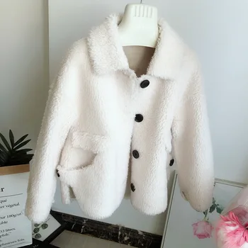 

new 2020 luxurious and Warm Winter real Lamb Shearling Fur Coat outerwear