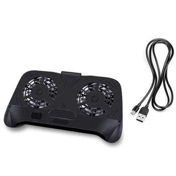 

HOT-Mobile Phone Cooler Fan General Game Cooling Heat Sink Radiator Adapter Cooling Sticker Double Fan for Phone