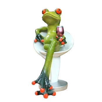

3D Creative Frog Statue Funny Frogs Decor Office Desk Resin Frog Ornament Cute Toy Computer Decoration