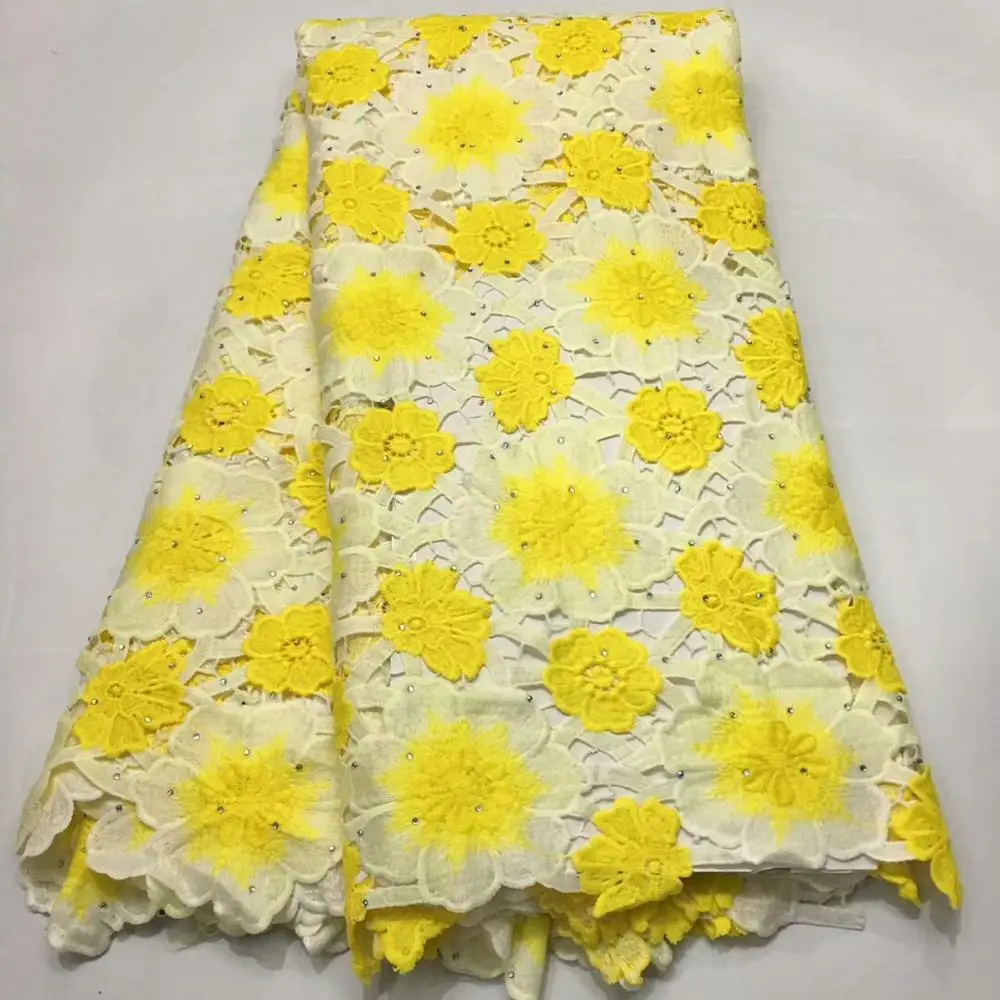

High Quality Nigerian Milk Silk Lace Fabric yellow French Milk Silk Lace Fabric Soft African Nigerian Lace For Garment