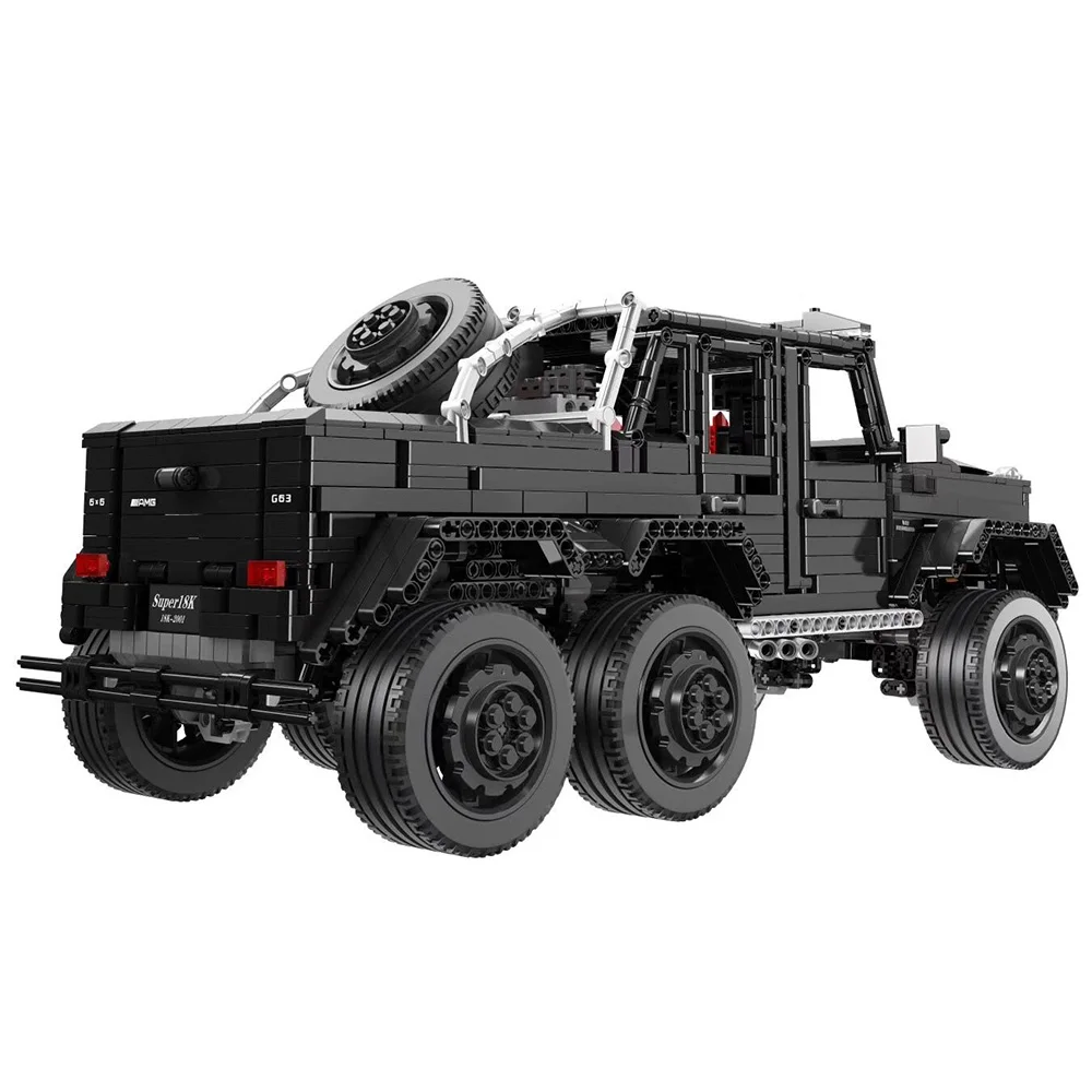 6-Wheels 1:8 три моста 6 амортизатор 3300 шт. внедорожник автомобиль Модель Строительный блок Набор игрушечный автомобиль имитация шин подвеска эффект