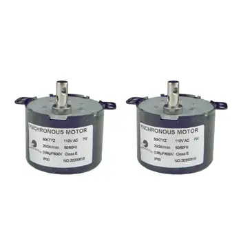 

CHACNS Geared Motor Synchronous 50KTYZ 110V 20-24RPM Large Torque Small Motor Low Speed Mini Gearbox