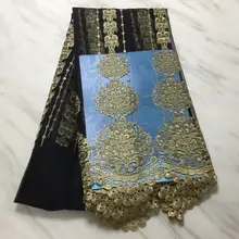 Африканская сетчатая кружевная ткань, высокое качество элегантный камень нигерийская свадебная ткань кружевная 5 ярдов PL1601