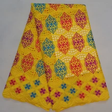 Африканская кружевная ткань швейцарская вуаль кружево высокое качество ткань из Дубая тиссу швейцарская вуаль кружево в швейцарской Африканской хлопковой сухой кружева