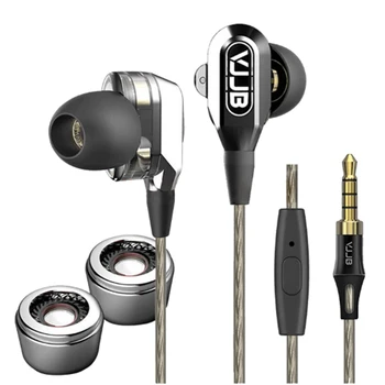 

VJJB V1S Dual Dynamic Driver earphones Deep Bass HIFI perfect sound quality Subwoofer Headset earbuds