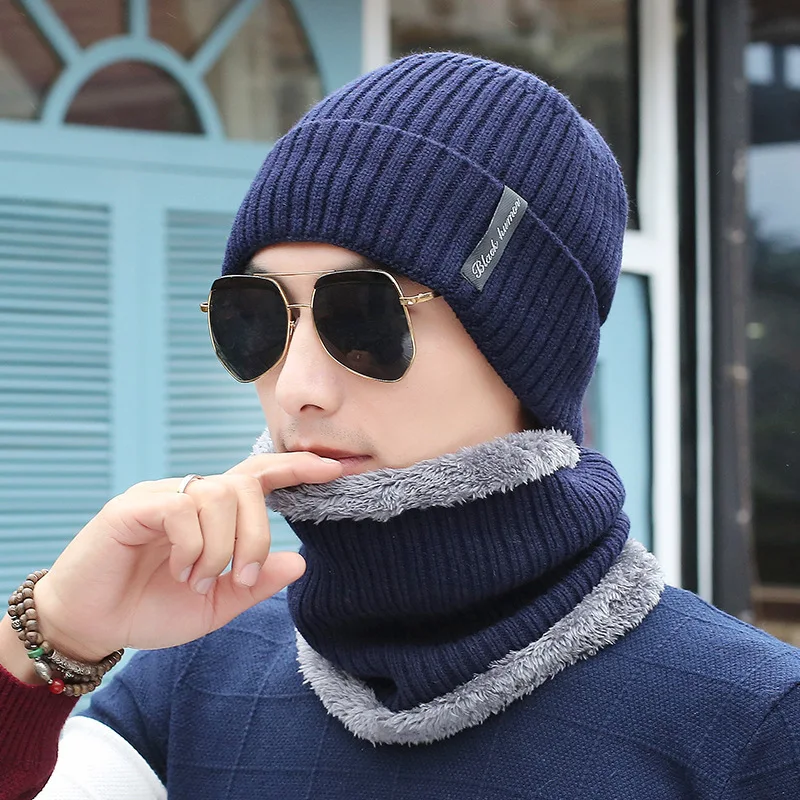 OZyc зимние шапочки для мужчин шарф вязаная шапка шапки маска Gorras Bonnet Теплые Мешковатые Зимние головные уборы для мужчин и женщин Skullies Beanies шапки