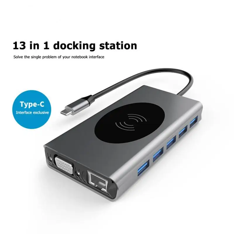 Док-станция 13 в 1 с USB Type-C для ноутбука 10 Вт | Электроника
