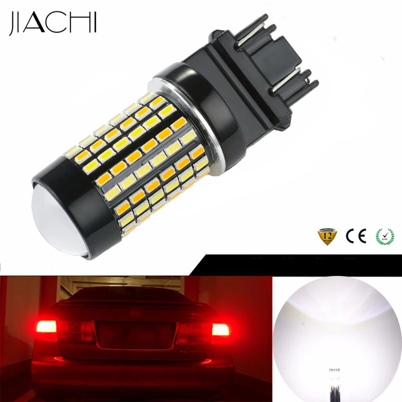 JIACHI 20x T25 светодиодный авто аксессуары 3157 3156 P21 \ 7 Вт DRL Белый Желтый 12-24 в 3014-120 чипы подсветка 1200лм указатели поворота