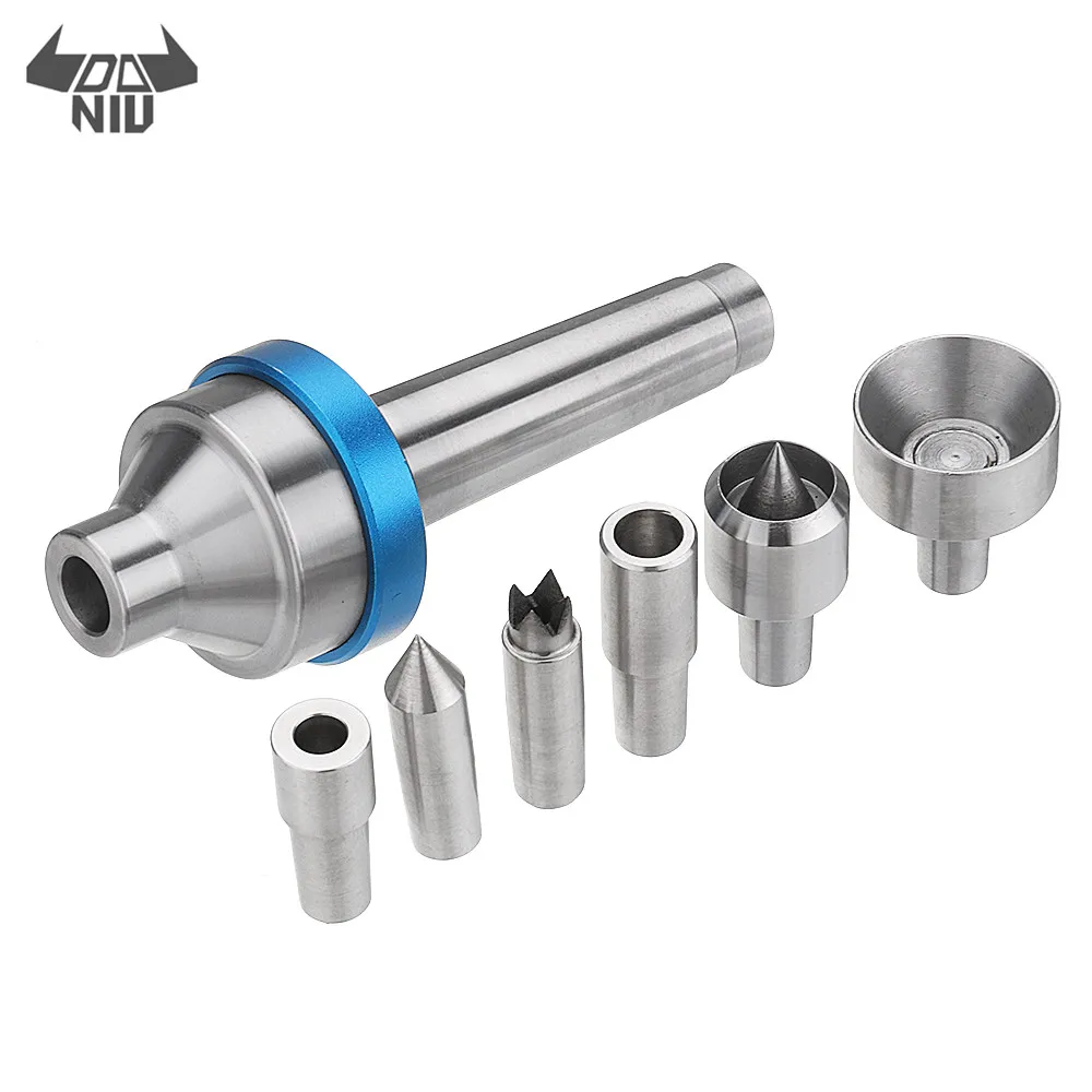 

DANIU Woodworking Interchangeable Live Center MT2 Taper 2 Shank with 6pcs Interchangeable Live Center Points Wood Lathe Tool