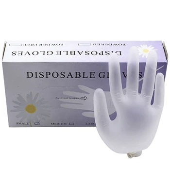 

200PCs/Box Anti-Allergic Transparent Disposable PVC Gloves Transparent Durable Gloves