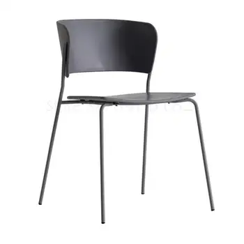 

Nordic chair dining modern minimalist home iron cafe table and sales office computer