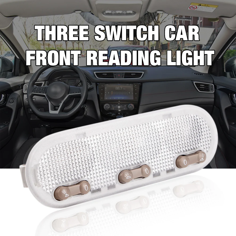 Dome Reading Light For Nissan Qashqai/Sunny/March 3 Botton 1 Botton For Renault Dacia Car