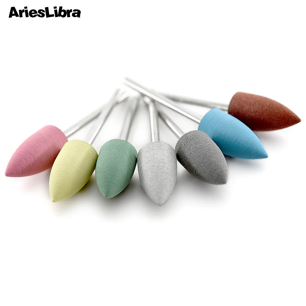 AriesLibra Rubber Nail Drill Bits 28 Types Milling Cutter Silicone Polishing Buffer Electric Nail Files Nails Art Tools 4