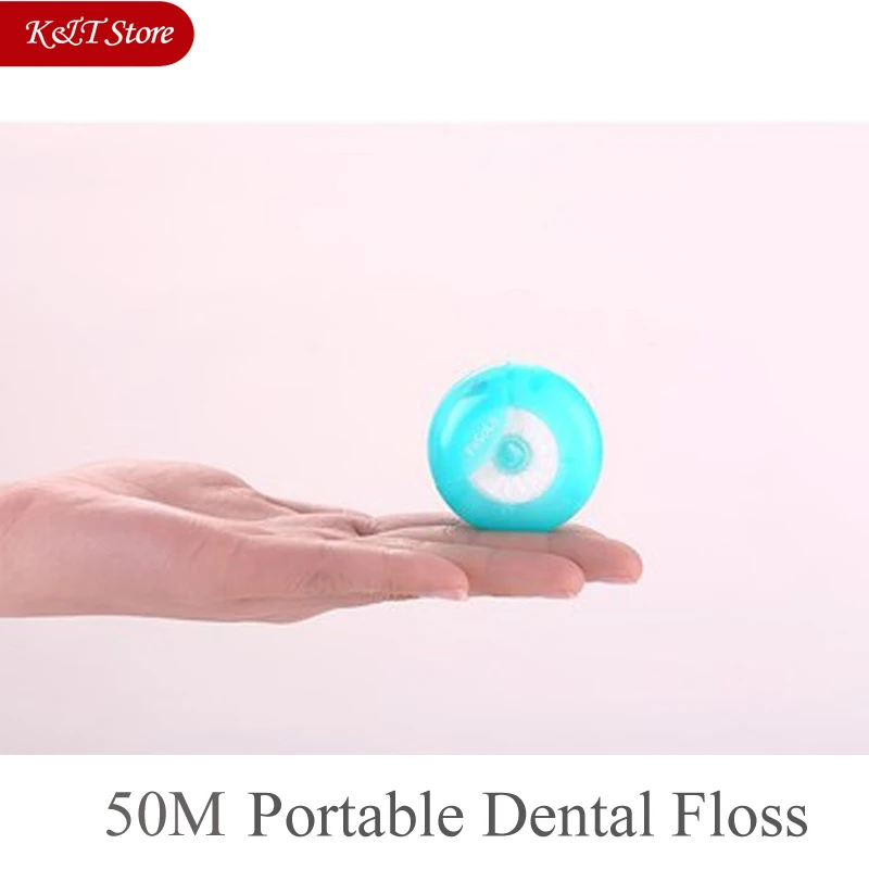 

Portable 50M modern dental floss polyester hilo dental tooth pick limpieza fio dental teeth stick oral clean wholesale