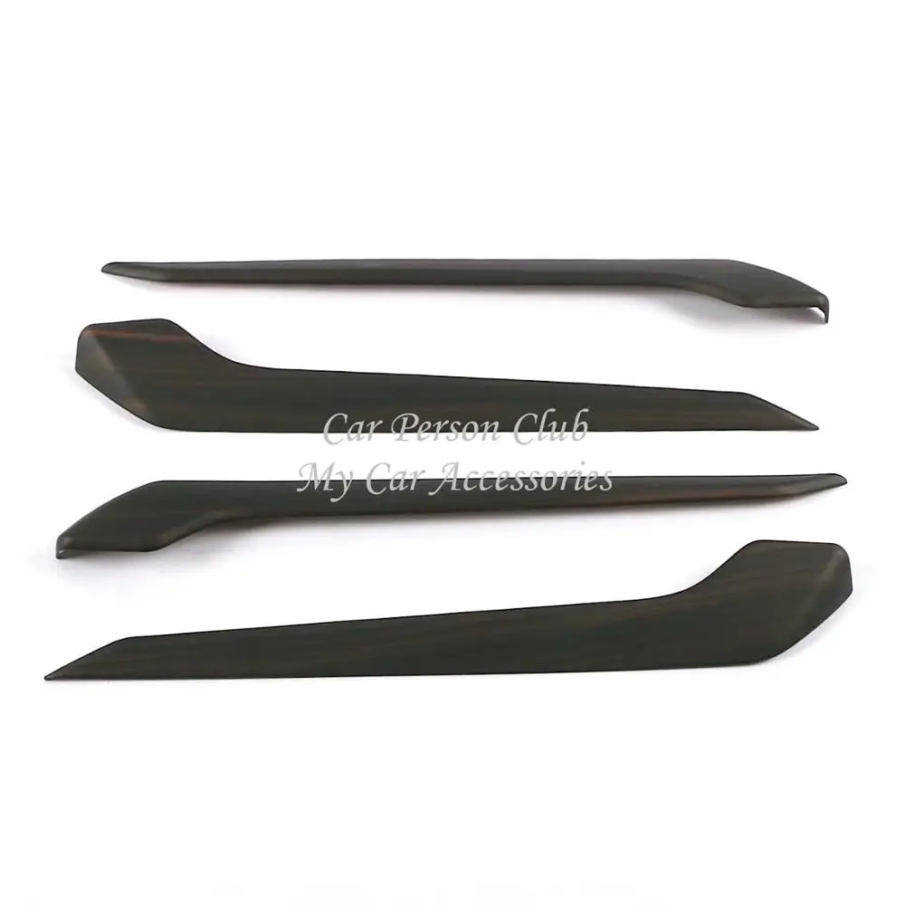 Carbon Fibre Interior Door Handle Bowl Trims Up Armrest Frame Molding Cover For Toyota RAV4 RAV 4 Car Accessories - Цвет: C-Style Wood Grain
