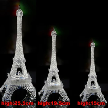 

Romantic Led Home Decoration Luminous Eiffel Tower Valentine's Day Battery Operated Bedroom Plastic Gift Desktop Night Light