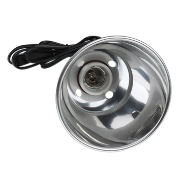 

NEW E27 Reptile Light Dome Fixture - UV Bulb Reflector Lamp Holder -Terrarium