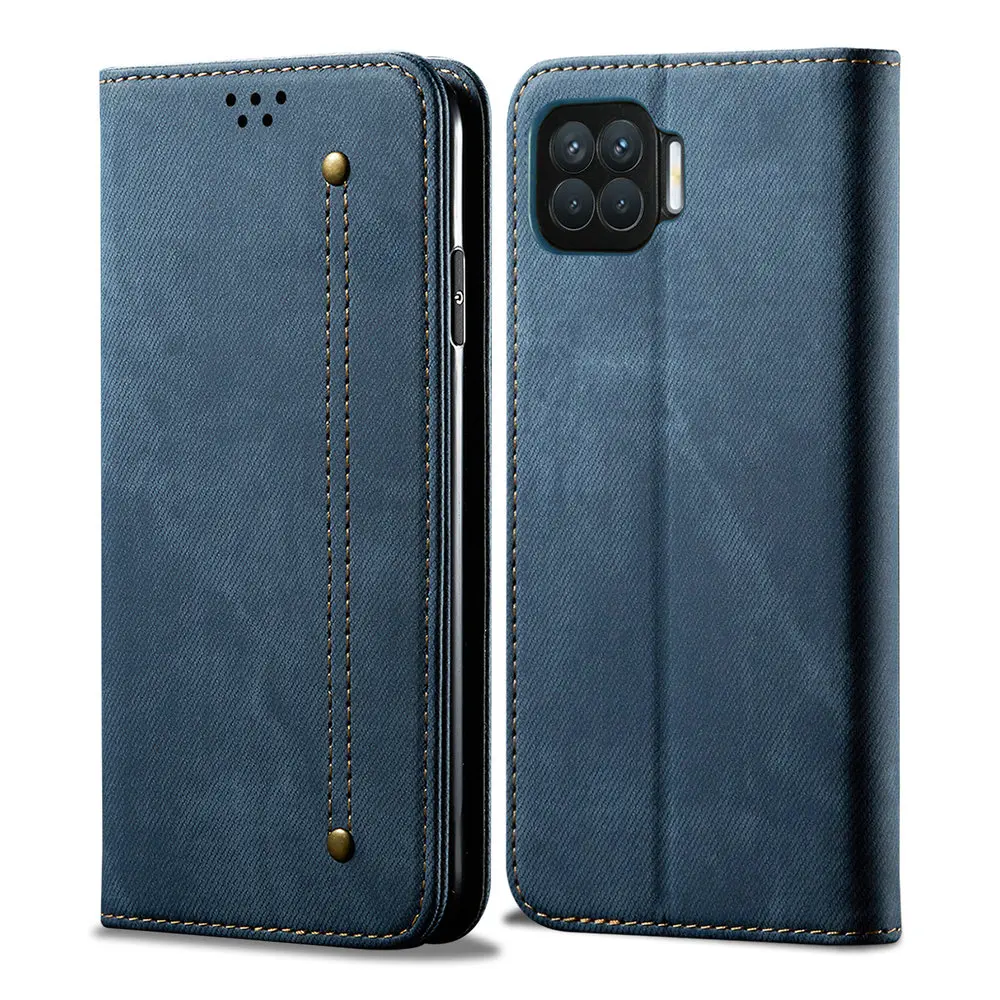 Рино 4 Lite Reno4 Z Reno5 F 4Z кожаный чехол в ковбойском стиле флип для OPPO 5G 5 CPH2125 CPH2065