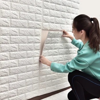 

Home Decor Wallpaper DIY Marble Sticker Waterproof Sticker Wall Papers Home decor Kids Room DIY Self-Adhesive 3D Brick Wallpaper