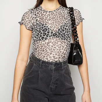 

2020 Sexy Women Mesh See Through T-Shirts Lace Sheer Tops Fashion Lady Floral Tees Female Skinny T-Shirts Smock Top Dropshipping