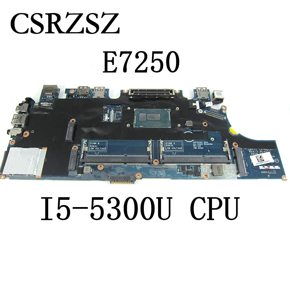 Per Dell Latitude 7250 E7250 Scheda Madre Del Computer Portatile I5-5300U Cpu Zbz00 La-A971P Cn-0G9Cnk 0G9Cnk Mainboard